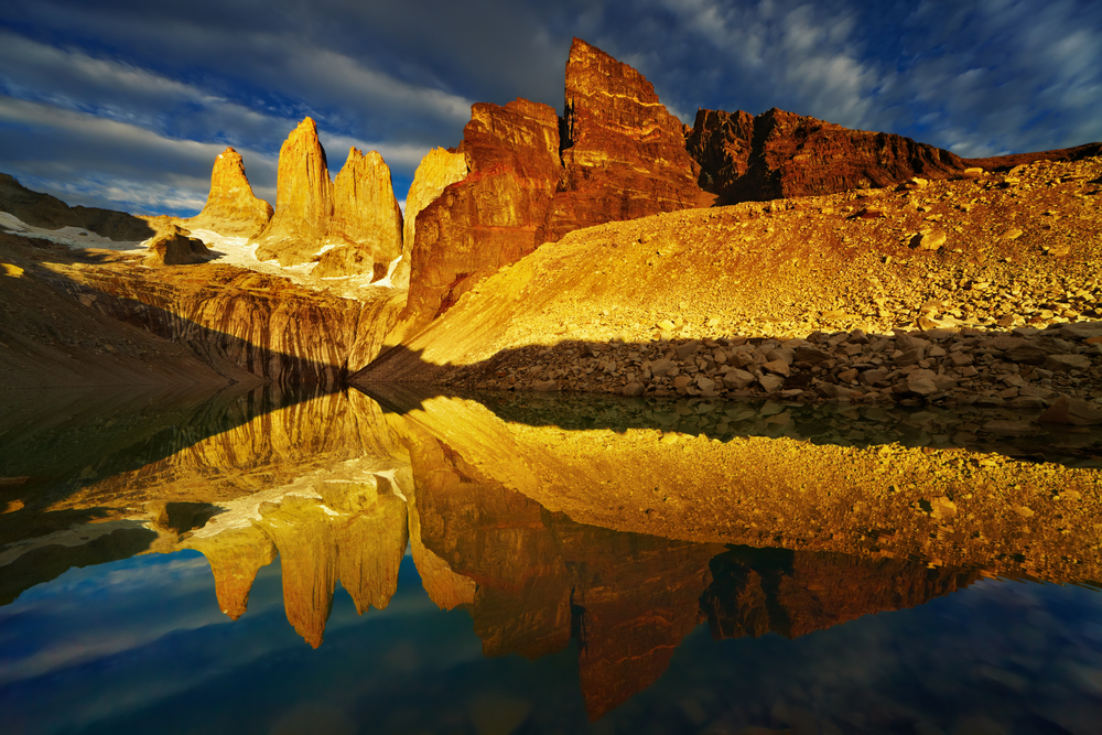 Tramonto alla Torres del Paine