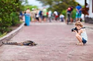 Galapagos_quanto_ costano_bambina con iguana
