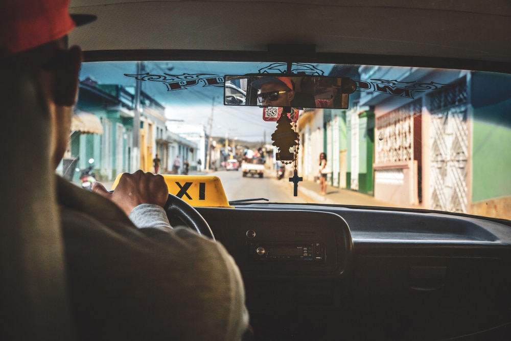 Taxi Cuba, interno dell'auto